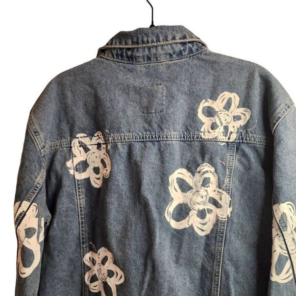 Ragged Jeans Dropout Daisy Trucker Denim Jacket NWOT Urban Outfitters Size Small - Picture 7 of 10